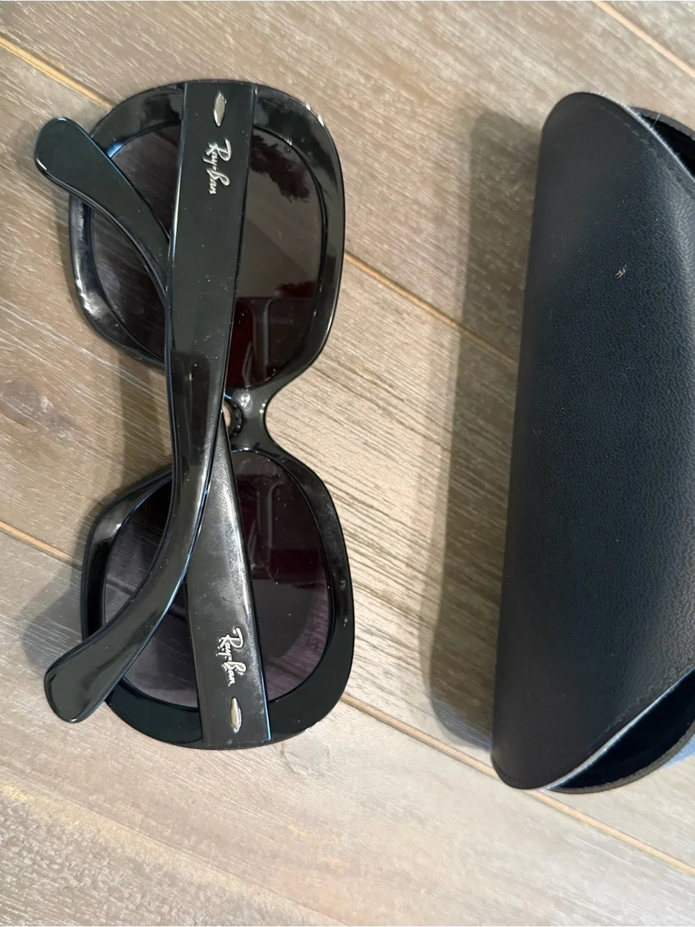 RAY-BAN Sunglasses JACKIE OHH II RB 4098 601/8G Black Frame w/ Grey Gradient - Picture 5 of 5